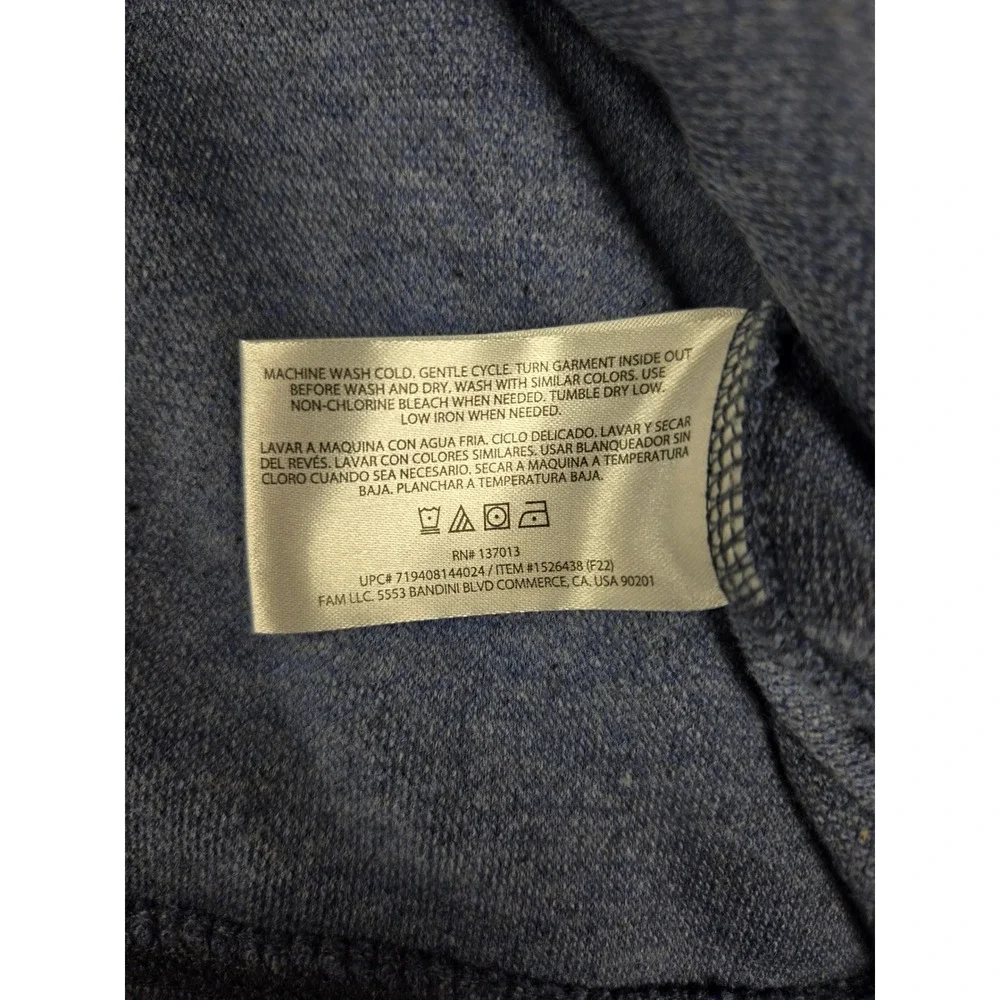 Banana Republic Mens Heathered Blue‎ Crew Neck Raglan Sleeve Sweatshirt XL
